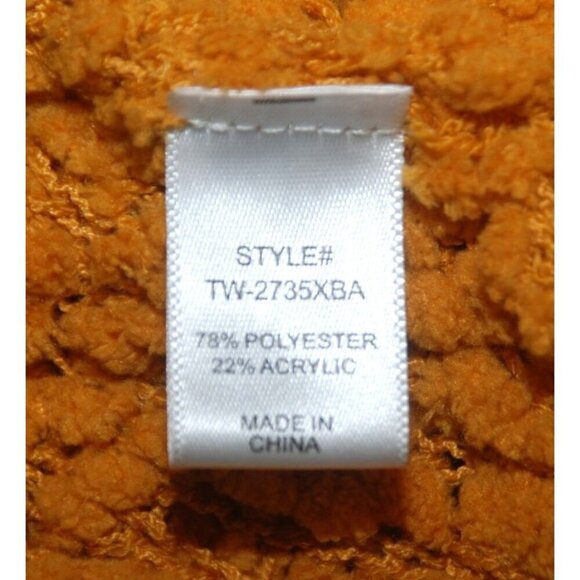 Zenana Mustard Yellow Knit Long Sleeve Pullover Sweater 1X Slouchy Casual Winter - Picture 7 of 8